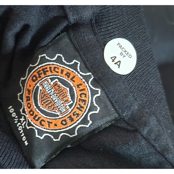 Vintage Single Stitch TIGER GRAPHIC Tshirt Made USA On XL Harley Davidson Tag - Picture 3 of 8